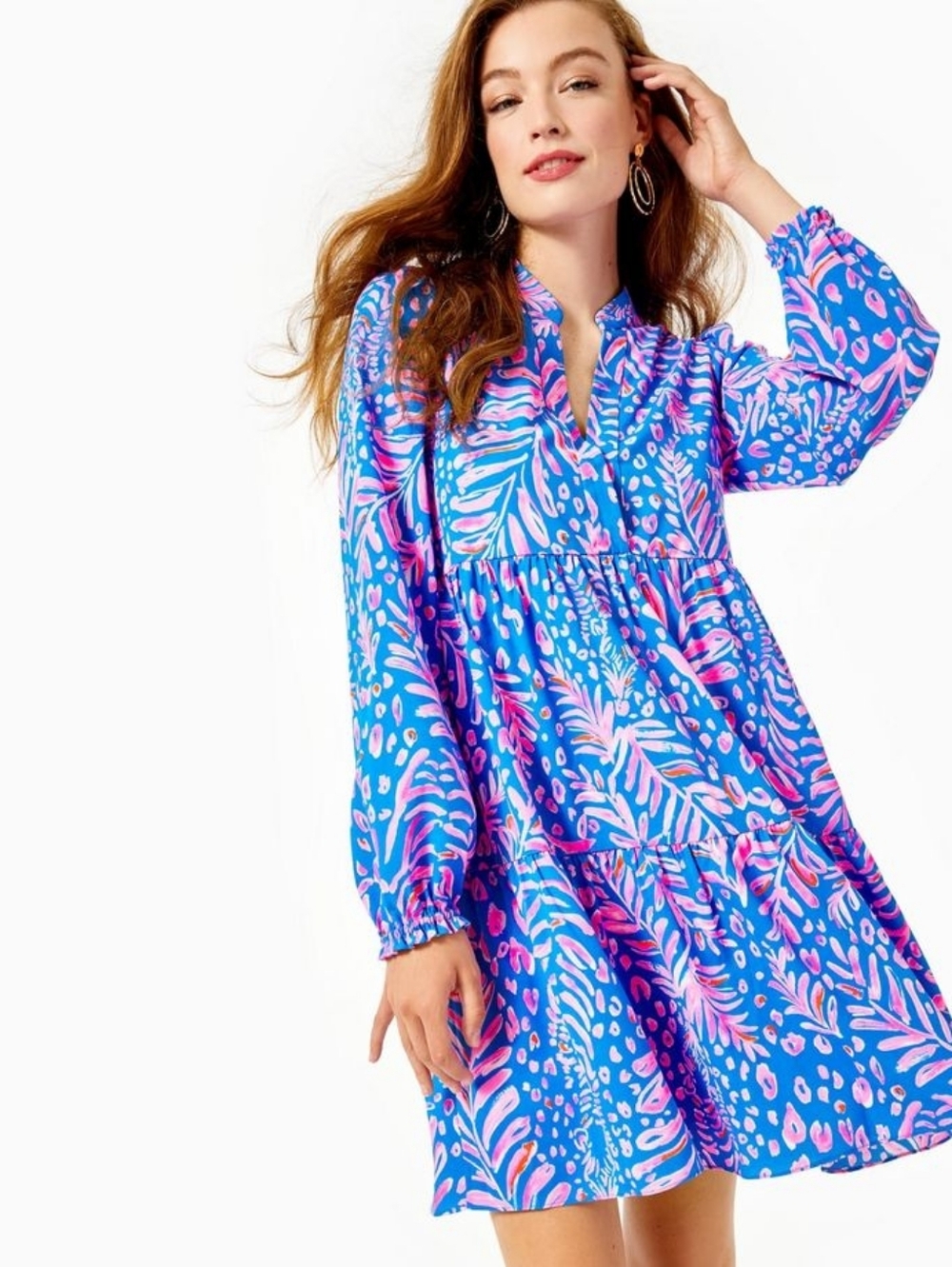 Lilly Pulitzer Winona Stretch Dress Women’s Medium Pundy Blue La Zebra Resort